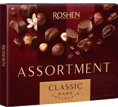 ROSHEN | Assortment Classic Konfektmischung | Schokoladenkonfekt mit verschiedenen Füllungen schachtel Pralinen| dunkle Schokolade