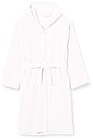 Playshoes Unisex Kinder Fleece-Bademantel Morgenmantel, natur, 122/128