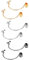 JewelryWe Schmuck 3 Paare Ohrklemme mit Kette Edelstahl Zirkonia Eisernes Kreuz Ohrringe Ohrclips Ohr Manschetten Fake Piercing Ohrstecker für Damen Herren Silber Gold Schwarz