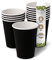 BIOZOYG 250 Stück Kaffeebecher Pappbecher 300ml / 12 oz Ø 90 mm schwarz - Einwegbecher plastikfrei - Becher aus nachhaltiger Forstwirtschaft - Kaffeebecher Einweg