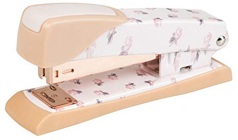 Idena 10421 - Heftgerät Rosegold für Standard-Klammergröße 24/6, locht bis zu 20 Blatt, 1 Stück