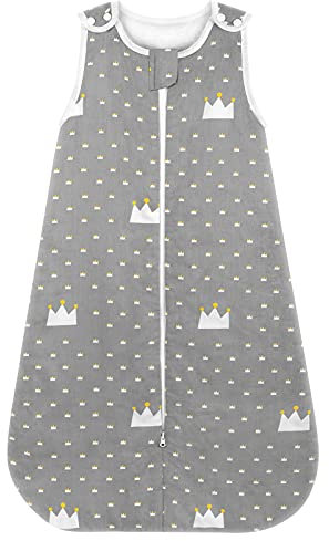 Viedouce Baby Schlafsack Neugeborene 0.5 Tog, Sommer Babyschlafsack Baby Baumwolle Weich und atmungsaktiv, Babyschlafsäcke Ganzjahres für Jungen Mädchen Kleinkind (3-18 Monate, Länge:90 cm)