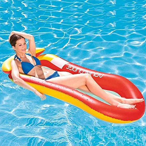 WXQY Hamac Gonflable Flotteur, Radeaux Transat Piscine Flottante, Lit Flottant Gonflable/Chaise Flottante pour La Partie Piscine D'adulte d'enfants