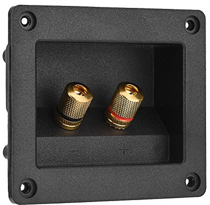 Dpofirs Componenti acustici per Cassa HiFi Speaker 2 Terminale di Rilegatura in Rame Scatola Cavi Connettore Shell, Terminale Altoparlanti Altoparlante HiFi, Connettore terminale per Scatola