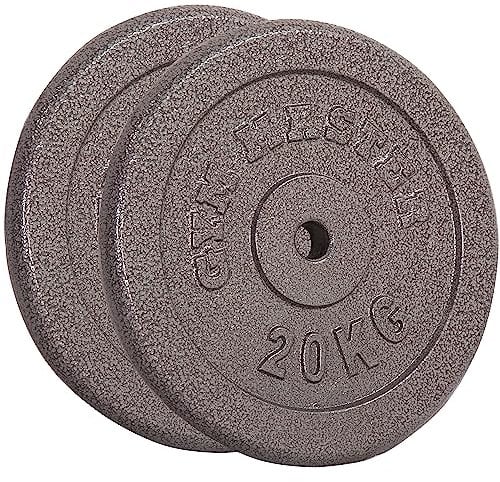 GYM MASTER Pair of Standard 1 Weight Plates in Cast Iron - 20kg