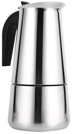 Agatige Espresso Maker, 2-3 Cup Stainless Steel Moka Pot Stovetop Coffee Maker Italian Style Coffee Pot for Induction Cookers(450ml)
