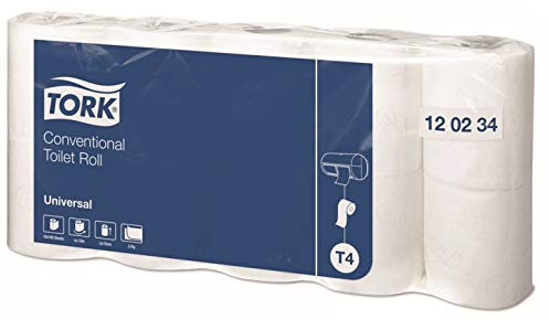 Tork Rotolo Carta igienica Conventional Toilet Roll 2 veli 80 Rotoli per WC (qualità universal160 Strappi)