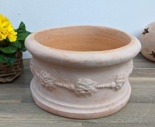 NEU !! Blumentopf Schale aus Terrakotta ø ca. 37 cm Blumenkübel Garten Pflanzgefäß Mediterran Landhaus