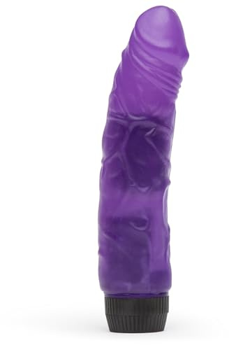 Lovehoney Vibrating Realistic, Flexible Dildo Adult Sex Toy, 7.5, Purple | Flexible Twist Base Multispeed Vibrator for Women, Veiny Shaft & Girthy G-Spot Stimulation