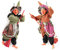 2er Set Fliegende Halloween Hexe mit blinkendem Leuchtauge & Lachen zum Hängen H.: 48cm
