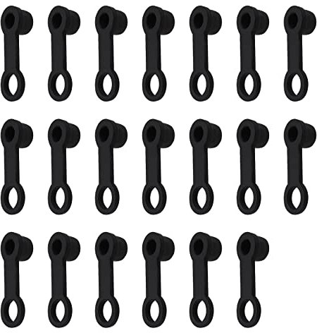 ECSiNG 20PCS Rubber Brake Bleeder Screw Caps Grease Fitting Cap Dust Cover Brake Nipple Cap for 8mm Car Motorcycle Motorbike Car Automotive Replacement Parts Black
