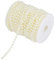 25 m/rotolo di perle finte ghirlande di perle lunghe perline fai da te, filo di perle artigianali da 6 mm, rotolo di ghirlande di perle per la decorazione della festa nuziale(Beige)