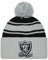 New Era Las Vegas Raiders NFL 2022 Sideline Sport Knit Grey Black Beanie - One-Size