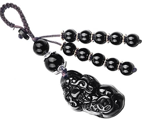 Achat Jade Pixiu Anhänger Schlüsselbeutel Accessoire, Chinesischer Feng Shui Anhänger Für Den Lucky Realth Key Ring Für Männer Frauen