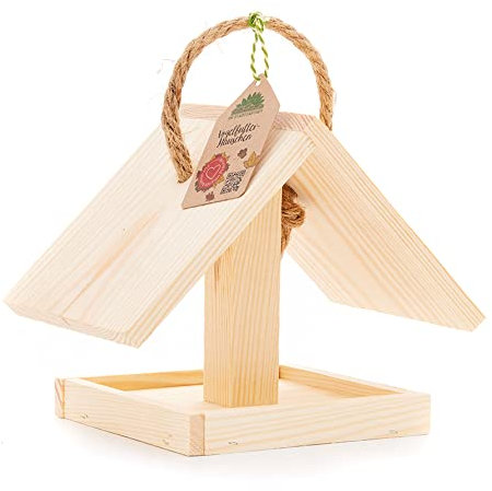 Die Stadtgärtner Vogelfutterhäuschen I Ideal zum Füttern von Vögeln I Tolle Geschenkidee für Naturliebhaber*innen und Kinder I Liebevoll verpackt in Handarbeit in Deutschland