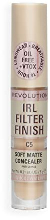 Makeup Revolution, IRL Filter Finish Concealer, Mittlere bis volle Deckkraft, C5, 6g