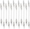 DOITOOL 12 supporti doppi per appunti a coccodrillo, clip a coccodrillo, morsetti in carta, clip per foto, ufficio, metallo, Silver