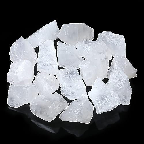 XIANNVXI Clear Quartz Crystals Natural Raw Crystal Rocks Rough Stones 1 Bulk Reiki Healing Gemstones Tumbling Cabbing Fountain Rocks 0.45lb