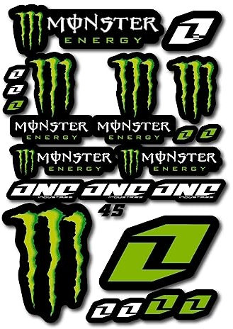 Monster Energy Aufkleber – Motorradaufkleber – Quad-Aufkleber – Motocross – für Motorräder, Autos, Helme, Computer-Notebooks und andere Artikel (45)