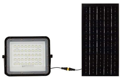V-TAC Faro LED da Esterno con Pannello Solare 10W - Autonomia 12 Ore - Chip Samsung - IP65-800 Lumen - Proiettore LED con Telecomando e Batteria per Casa, Giardino, Garage - Luce Fredda