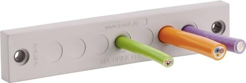 Icotek KEL-DPZ-E 112/21 Kabeldurchführungsplatte Klemm-Ø (max.) 6.5 mm Polyamid, Elastomer Grau 1 St.