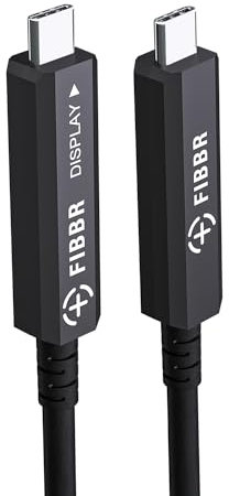 FIBBR Full-Featured Fiber Optic USB C to USB C Cable 10M, 10Gbps Long Distance USB 3.2 GEN2 Video Cable with PD 60W for VR Headsets/AR, Webcam, Camera, Laptop, Mini PC and More