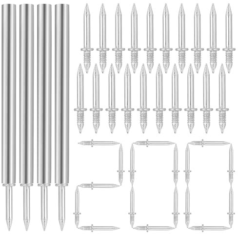 200 Pieces Double-Head Skirting Thread Seamless Nail, Solid Wood Skirting Cow Horn Nails, Reverse Fastening Non-Perforated Non-Marking Nails, for Home Decoration, Carpentry and Building Industry