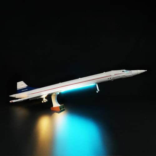 Beleuchtungsset für Lego 10318 Airbus Concorde, Nur Lichter Set, nicht Modell, Dekorative Beleuchtung Set Kompatibel mit Lego 10318(Nur Licht, nicht Modelle)