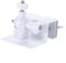Gutter Mount for Ring Solar Panel - Outdoor Mounting Bracket for Placing Solar Panel Further for Maximum Sunlight Exposure,180 Degree Tilt and for 360 Degree Swivel(White)