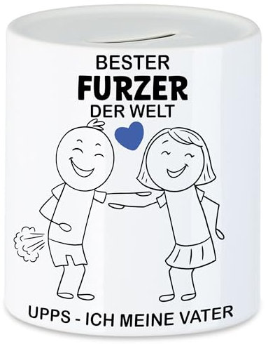 Hey!Print Bester Furzer Der Welt Upps Ich Meine Vater Spardose Fürze Furz Vater Gestank Papa Herzensmensch Liebe Pupser Leben