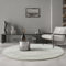 the carpet Bahar Shaggy eleganter Designer Teppich Wohnzimmer, weicher & pflegeleichter Hochflor Wohnzimmerteppich in Creme-Schwarz 120 cm Rund