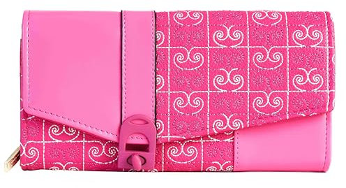 Pierre Cardin Portafoglio donna,in Similpelle,bello,grande,spazioso,pelle,regalo,portafoglio con portamonete,Porta banconote,portafoglio ragazza (FUXIA)