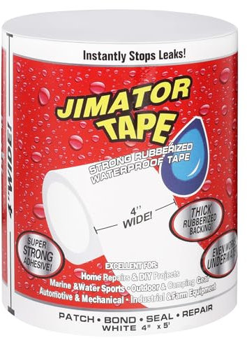 PTSBENCO Repair Tape Strong Waterproof Tape Multi-Purpose Underwater Tape Quick Stop Leaks Waterproof Tape for Leaks Sealing Tape for Garden Pipe Pool (10 * 150cm White)