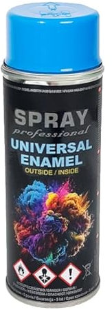 VE-INDUSTRIES Spray de peinture selon RAL - 400 ml - Peinture colorée pour bois, métal (bleu clair - RAL5012)