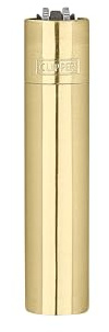 Clipper - Mechero de Metal Reusable Dorado Mate| Encendedores en Tamaño Grande | Reutilizables con Nuestros Kits (Dorado Mate)