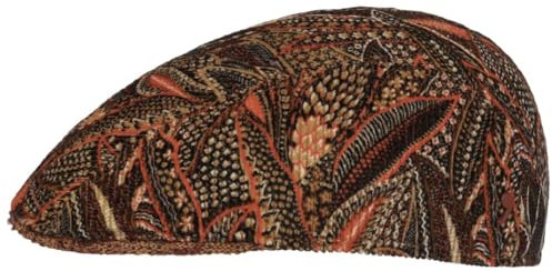 Alfonso D’Este Hannover Fantasy Flatcap Schirmmütze Schiebermütze Herren - Made in Italy mit Schirm, Futter Frühling-Sommer Herbst-Winter Frühjahr Sommer Herbst Winter - L (58-59 cm) rot