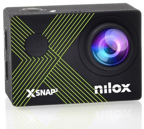 Nilox Cámara de acción 4K Ultra HD 8MP Pantalla LCD 64GB Estabilizador WiFi Negra