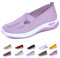 Baskets tricotées confortables et respirantes pour femme avec soutien de la voûte plantaire, chaussures décontractées à enfiler, violet clair, 40 EU
