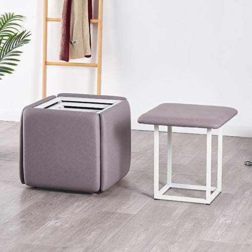 5in1 Stapelbar Sofa Stuhl Hocker Kombination mit Rollen Innovative Sitzwürfel Fußstütze