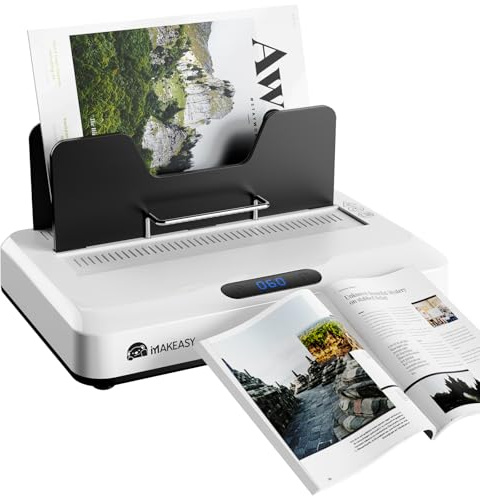 MAKEASY Thermal Binding Machine 500 Sheets Capacity with 10PCS Binding Covers, Digital Touch Panel, Air Cooling, Electric Thermal Binder for A4//A5/Letter Size Documents