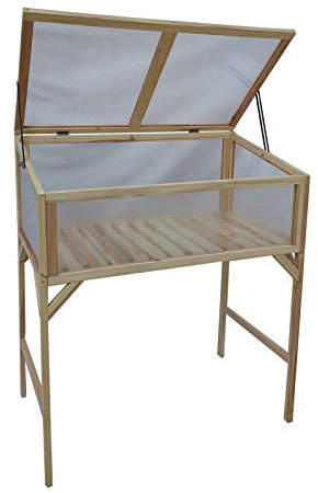 Hochbeet mit Dach Ideal für Gemüse und Kräuter Gewächshaus Hochbeet HTI living