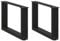 vidaXL Couchtischbeine U-Form 2 Stk. Schwarz 50x(30-31) cm Stahl, Tischbein, Tischbein Metall, Esstischbein, Möbelbein, Schreibtischbein