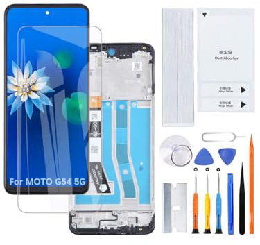 H&LYCYJ Pantalla LCD para Moto G54 5G PAYF0010IN Kit de montaje con marco