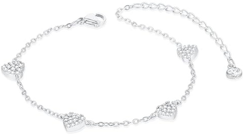 ZOERAY Armband Damen Gold Silber 925 Wasserfest Armbänder Kleeblatt Herz | 18K Vergoldet Silberarmband Damen 925 mit Zirkonia Blumen,Verstellbare Armkette,Goldenes Armbänder,Schmuck Geschenke Mädchen