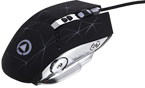 Lurrose USB Gaming mit LED Beleuchtung Drahtgebundene Pc für Präzises Silent Design DPI Atmungsaktive Lichteffekte Angenehm zu Halten für Gamer Zufällige Farbe