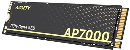AVOETY SSD 512 GB – SSD M.2 NVMe PCIe 4.0 con lámina de grafeno | velocidad de lectura de hasta 4550 MB/s, compatible con PS5, para actualizaciones de juegos, PC y portátiles