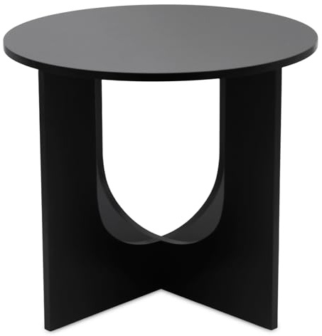 Spetebo Beistelltisch Holz schwarz 40 x 40 cm | Sofatisch, Elegant, Praktisch modern, Wohnzimmer Deko, Kompakt
