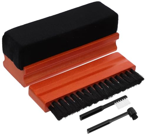 SHINEOFI Portable Vinyl Record Cleaning Kit with Multi-brush Set for Deep Dust Removal Maintenance Tool for Record Players and CD Dvd Devices Compact Travel-friendly Design for Music Lovers