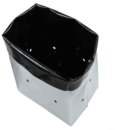 YobiLife 50 bolsas de plantación, bolsas de cultivo de polietileno para cultivo sin suelo con agujeros de drenaje preperforados, macetas de tela reutilizables para jardinería eficiente (8 L)
