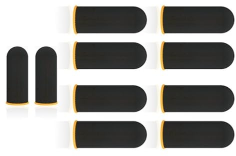 5 Paar Fingerärmel, Daumen Fingerspitzen Abdeckungen, atmungsaktive Fingerhandschuhe für mobile Spiele, schweißfeste Daumen Ärmel, hochelastische Fingerabdeckungen